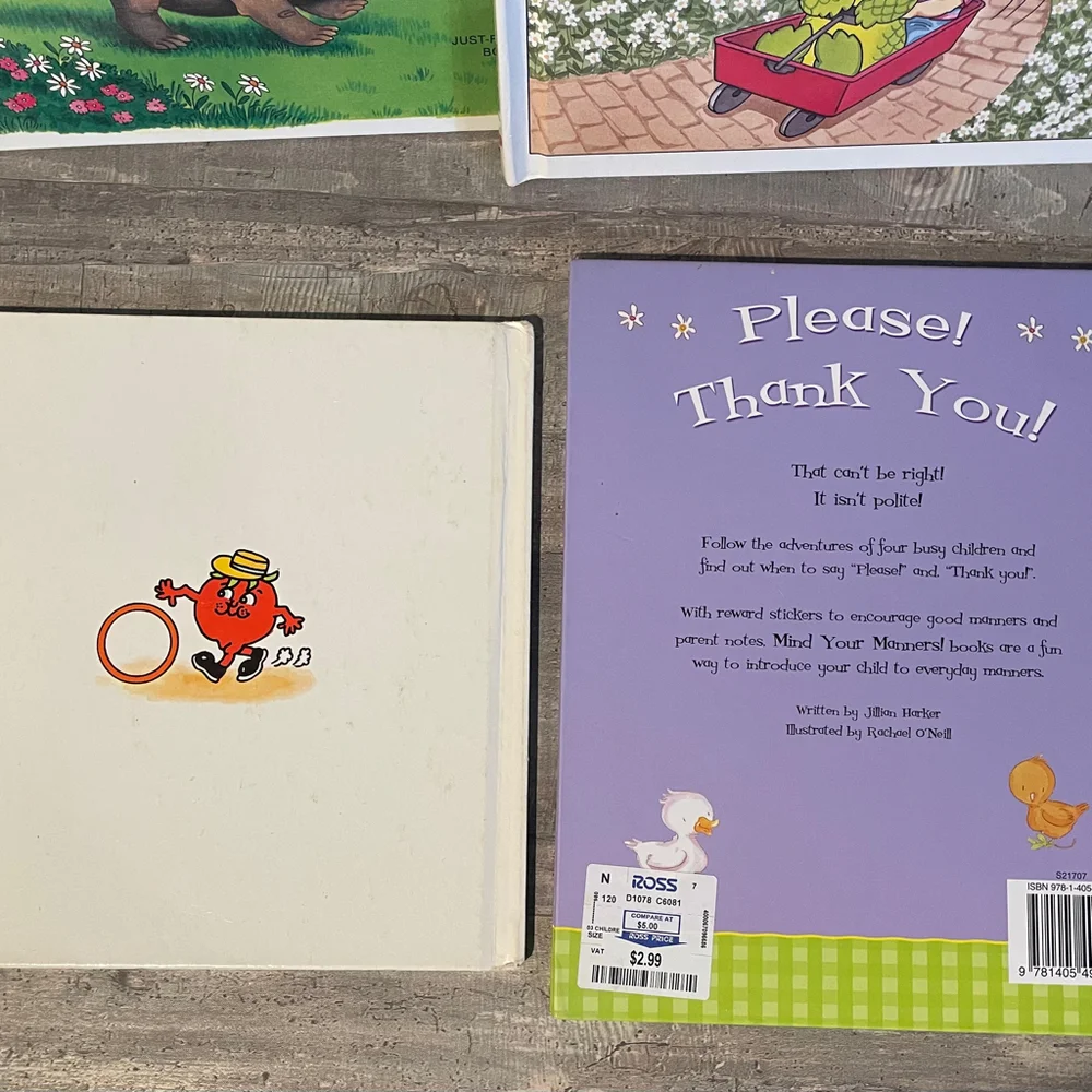 Children’s Book Bundle Toddler Preschool Kindergarten Manners Learning Singing